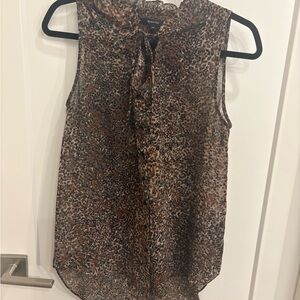 RW&CO LEOPARD PRINT BLOUSE